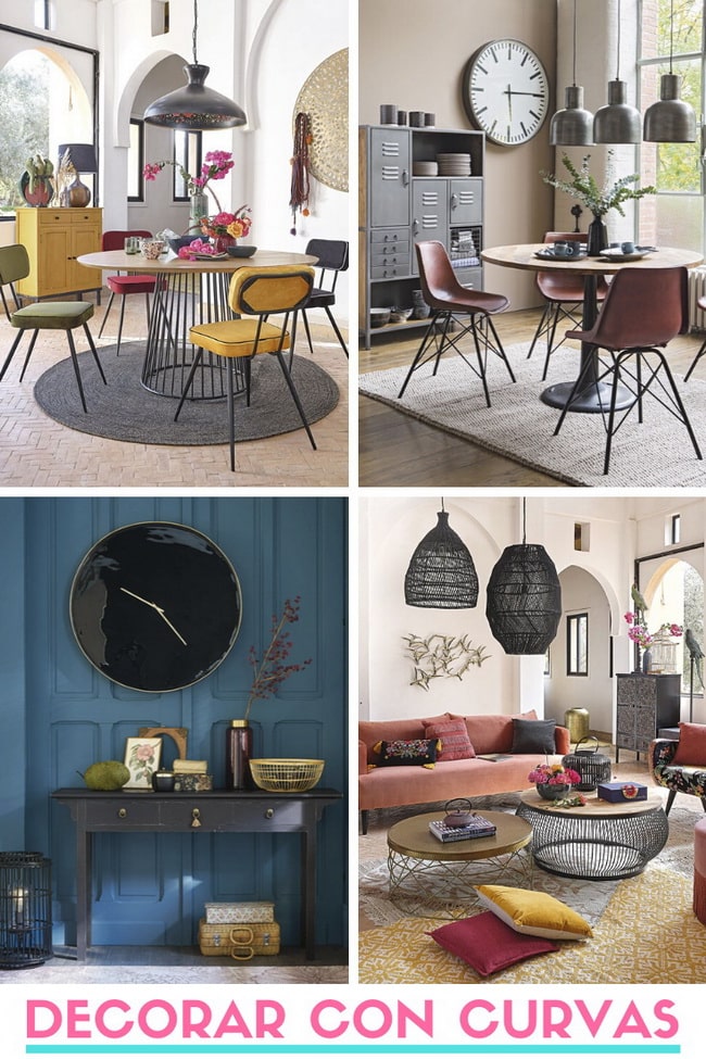Decorar con curvas en Maisons du Monde